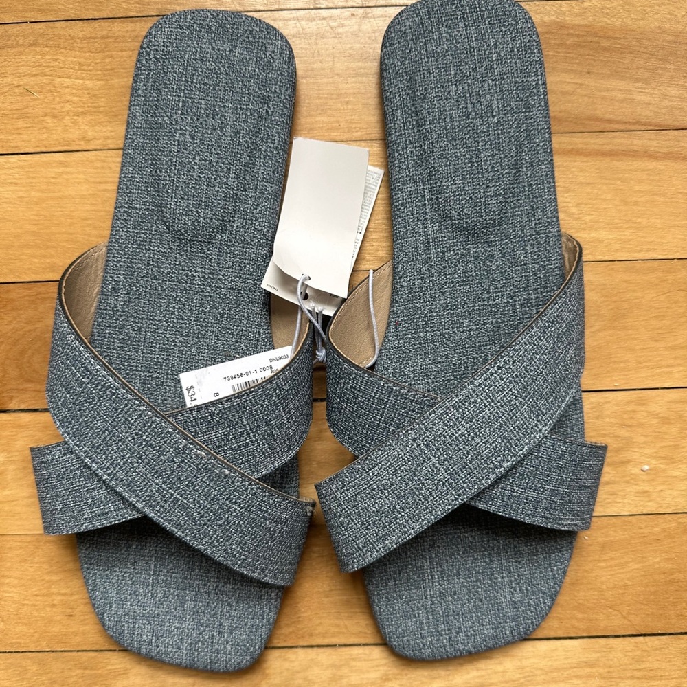 NWT GAP Blue Slide Sandals Size 8
